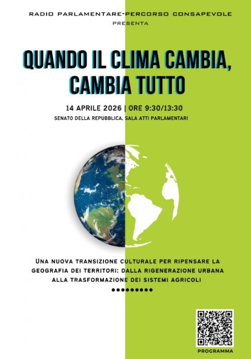 Image for Radio Parlamentare Consapevole presenta: “QUANDO IL CLIMA CAMBIA, CAMBIA TUTTO”, una riflessione su come ripensare la geografia dei territori in modo più consapevole. Con la partecipazione di Paolo Pileri
